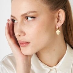 dört yapraklı yonca küpeleri