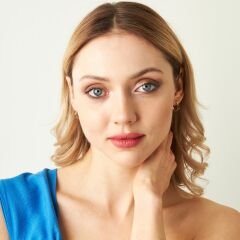 lacivert taşlı sarkıt küpeler