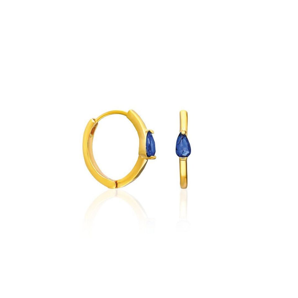 lacivert taşlı sarkıt küpeler