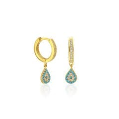 renkli taşlı sarkıt küpeler