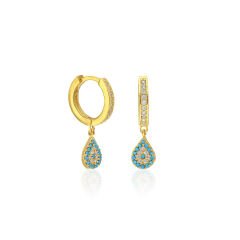 renkli taşlı sarkıt küpeler