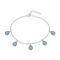 renkli taşlarla damla bilezik