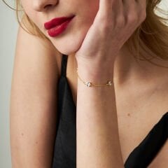 üç taşlı damla bilezik