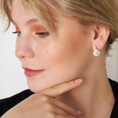 damla taşlı elmas küpeler