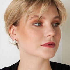 damla taşlı elmas küpeler