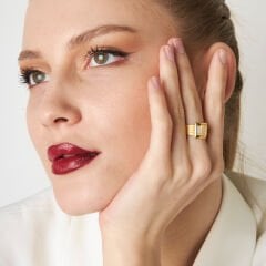 dört sıra taşlı saman yüzük