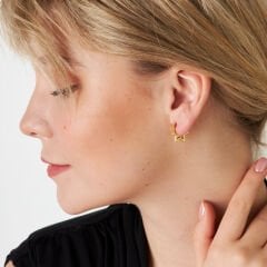 taşsız yıldız küpeler