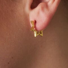 taşsız yıldız küpeler