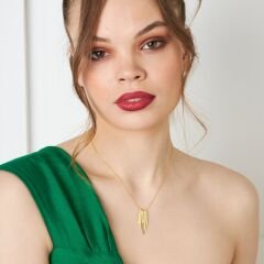 taşlı çubuk kolye