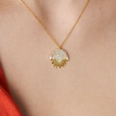 taşlı güneş kolyesi