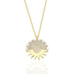 taşlı güneş kolyesi