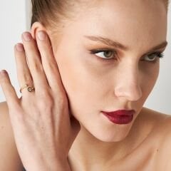 Bosem gözlü tektaş yüzük