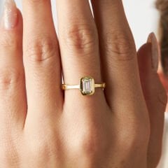 baget taşlı tektaş yüzük