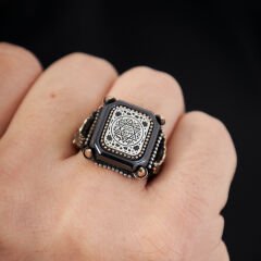 Süleyman Mührü Desenli Yüzük