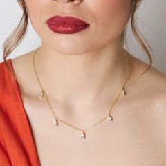 sıralı su damlası kolyesi