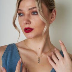 sıralı düşen nazar kolyesi