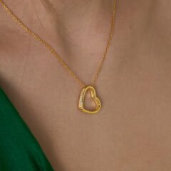 yan kalp kolye modeli 2