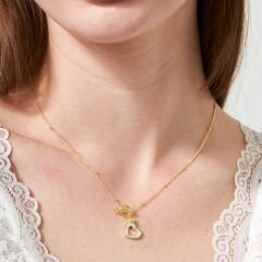 denizci kilidi kolye ucu kalp kolye