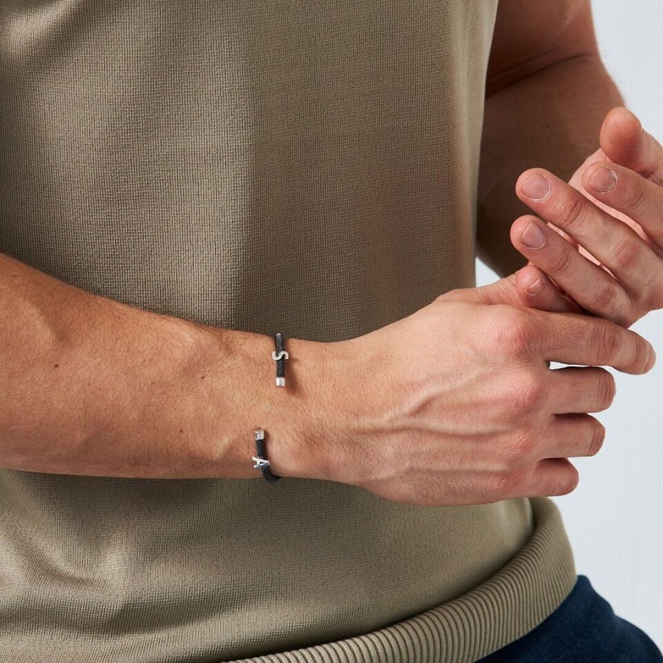 Harfli Siyah Söğüt Bileziği