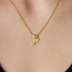 kar tanesi yaprağı kolyesi