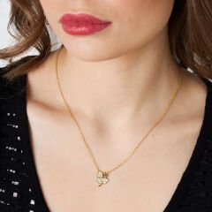 kar tanesi yaprağı kolyesi