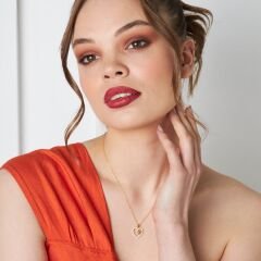 kar tanesi kalp kolyesi