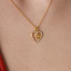 kar tanesi kalp kolyesi