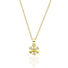 zirkon taşlı kar tanesi kolyesi