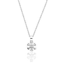 zirkon taşlı kar tanesi kolyesi