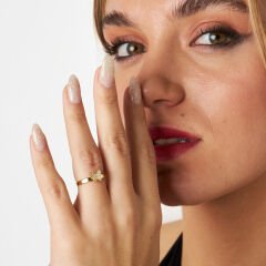 taşlı kelebek yüzük