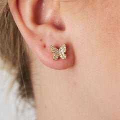 taşlı kelebek küpeler