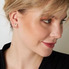 taşlı kelebek küpeler