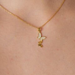 kelebek kolye - uçtan uca