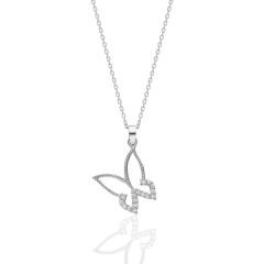 kelebek taşlı kolye