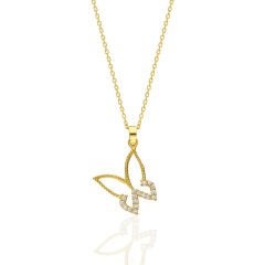 kelebek taşlı kolye