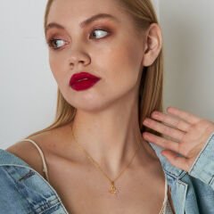 kelebek taşlı kolye