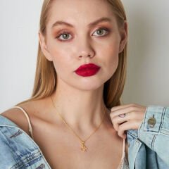 kelebek taşlı kolye