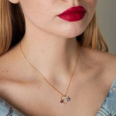 kelebek kalp kolyesi