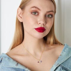 kelebek kalp kolyesi