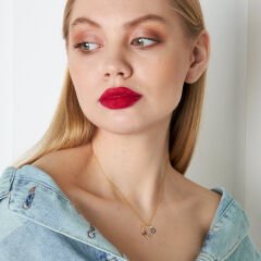 kelebek kalp kolyesi