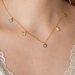 kelebek şans kolyesi