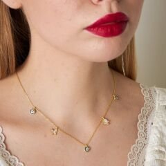 kelebek şans kolyesi