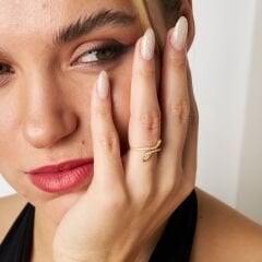 taşlı yılan yüzüğü