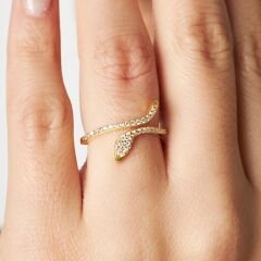 taşlı yılan yüzüğü