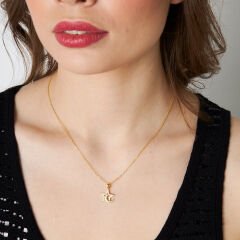 sevimli yıldız ve ay kolye