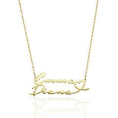 isim kolyesi - çift katmanlı isim kolyesi