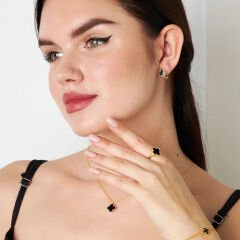 siyah taşlarla kaplı yonca