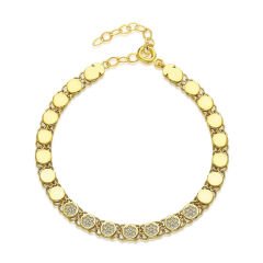 yarı değerli taşlarla yuvarlak zincir bileklik