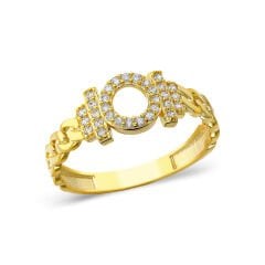 taşlı yuvarlak yüzük