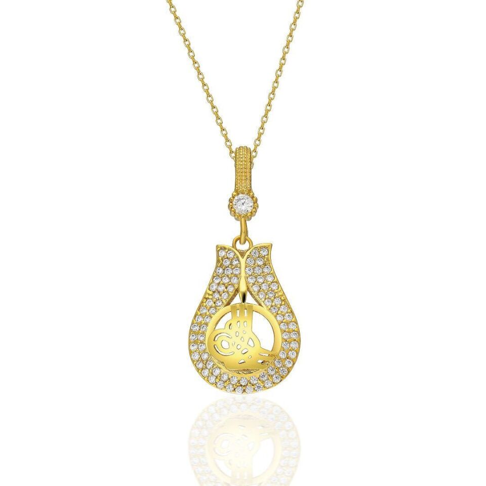 lale osmanlı monogram kolyesi